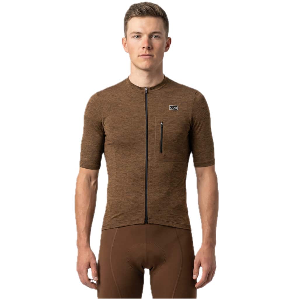 maillot cyclisme gravel marron 5 poches