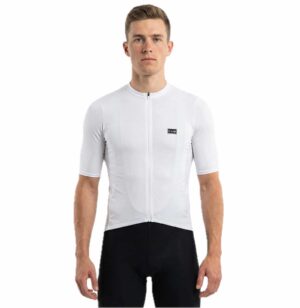 maillot cyclisme été unisexe blanc qualité pro