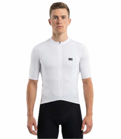 maillot cyclisme été unisexe blanc qualité pro