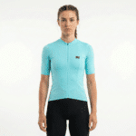 maillot de cyclisme femme bleu menthe