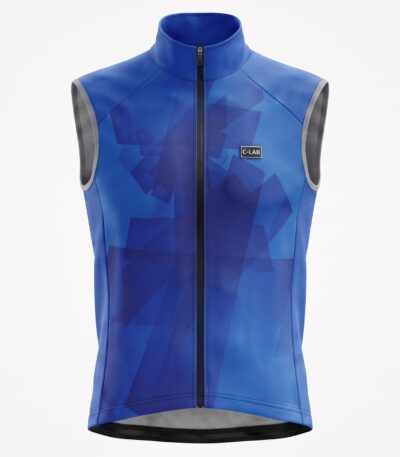 gilet imperméable coupe vent bleu