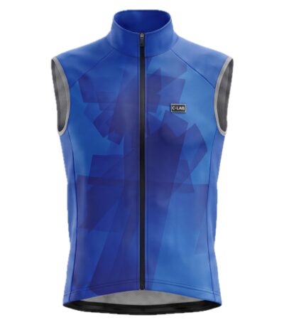 gilet vélo coupe vent imper bleu