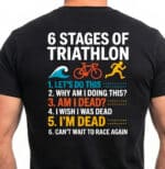 tee-shirt noir homme 6 étapes du triathlon