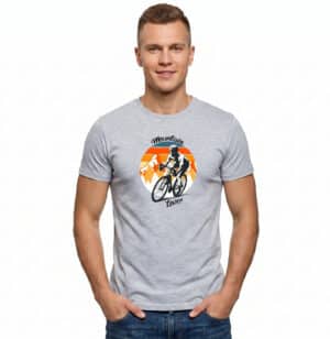 tee-shirt gris de cyclisme