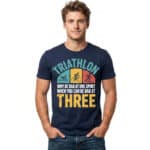 tee shirt fashion bleu marine de triathlon