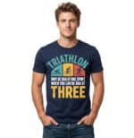tee shirt fashion bleu marine de triathlon